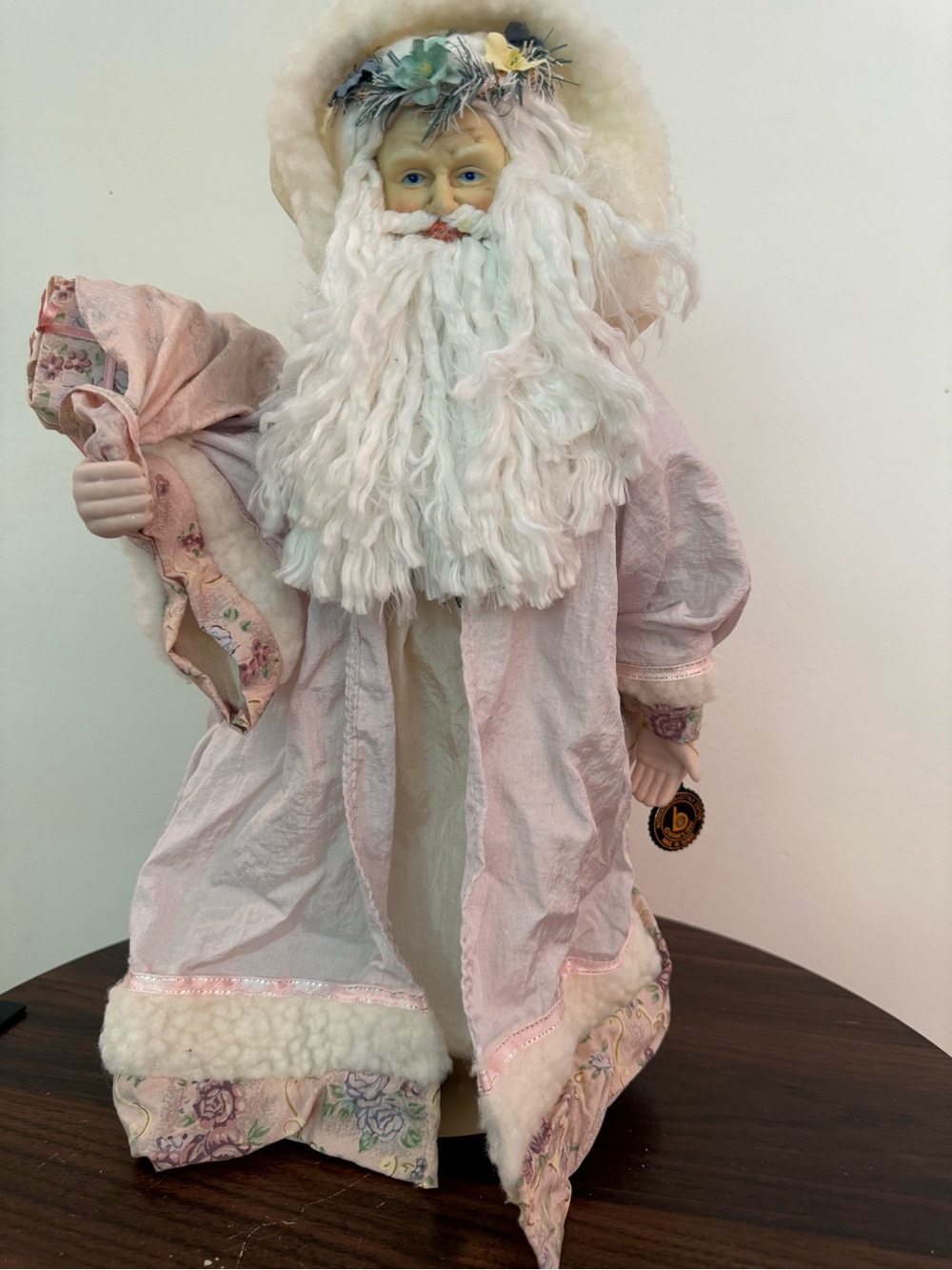 Brinns  1990 Santa Romance Doll with stand & Box